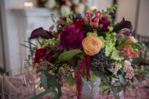 Events at Tarrywile rose and peach floral bouquet