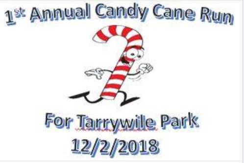 picture of a candy cane running