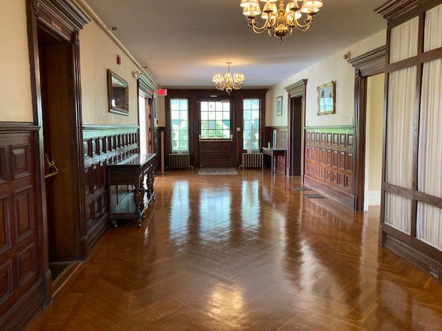 Mansion Events foyer floor refinished